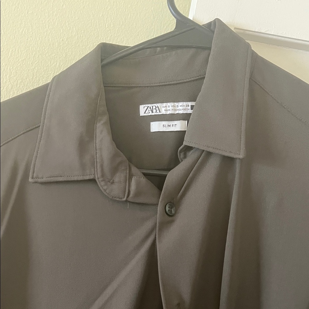 Zara Men's Lightweight Taupe Shirt Jacket
